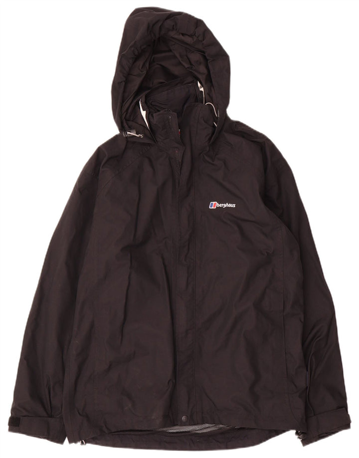 Berghaus ženska kišna jakna s kapuljačom UK 12 Srednji crni najlon