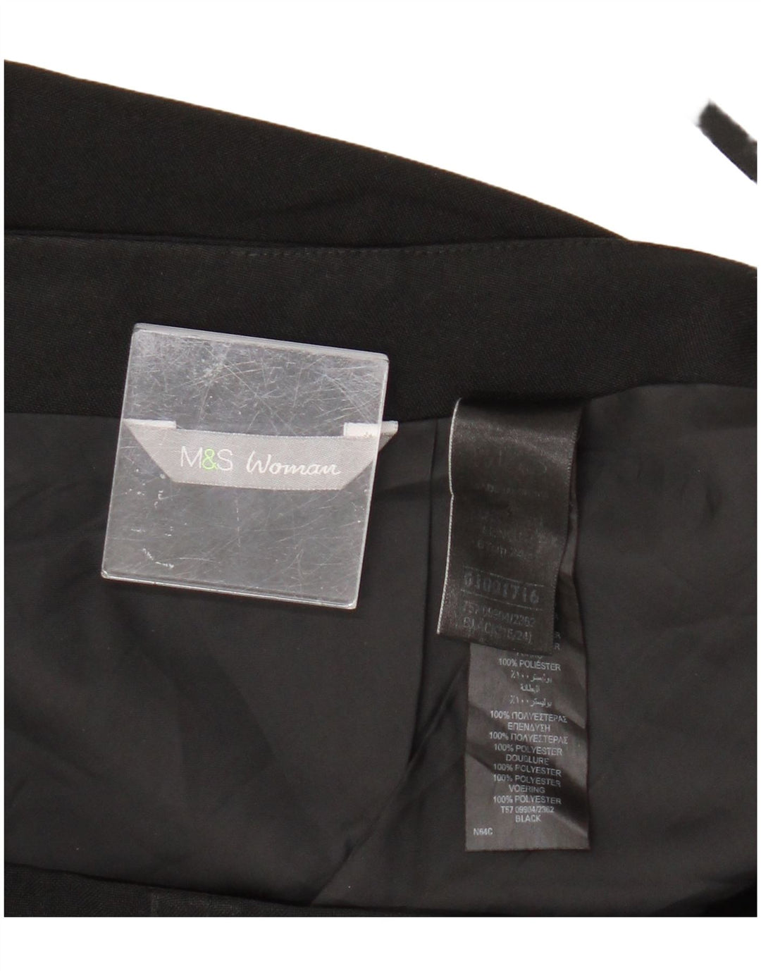 Marks & Spencer ženska pencil suknja UK 18 XL W34 crni poliester