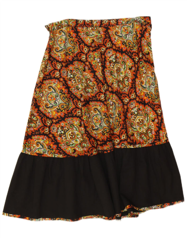Vintage ženska suknja A-kroja W30 srednje raznobojni paisley