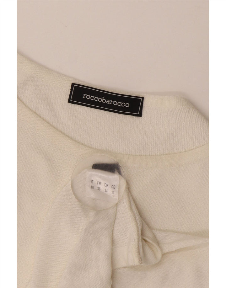 Roccobarocco ženski gornji dio kratke bluze UK 8 Small White