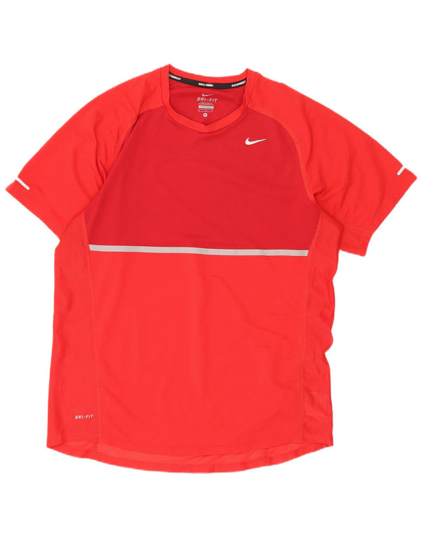 Nike Dri Fit T-Shirt Top srednje crvene boje od poliestera