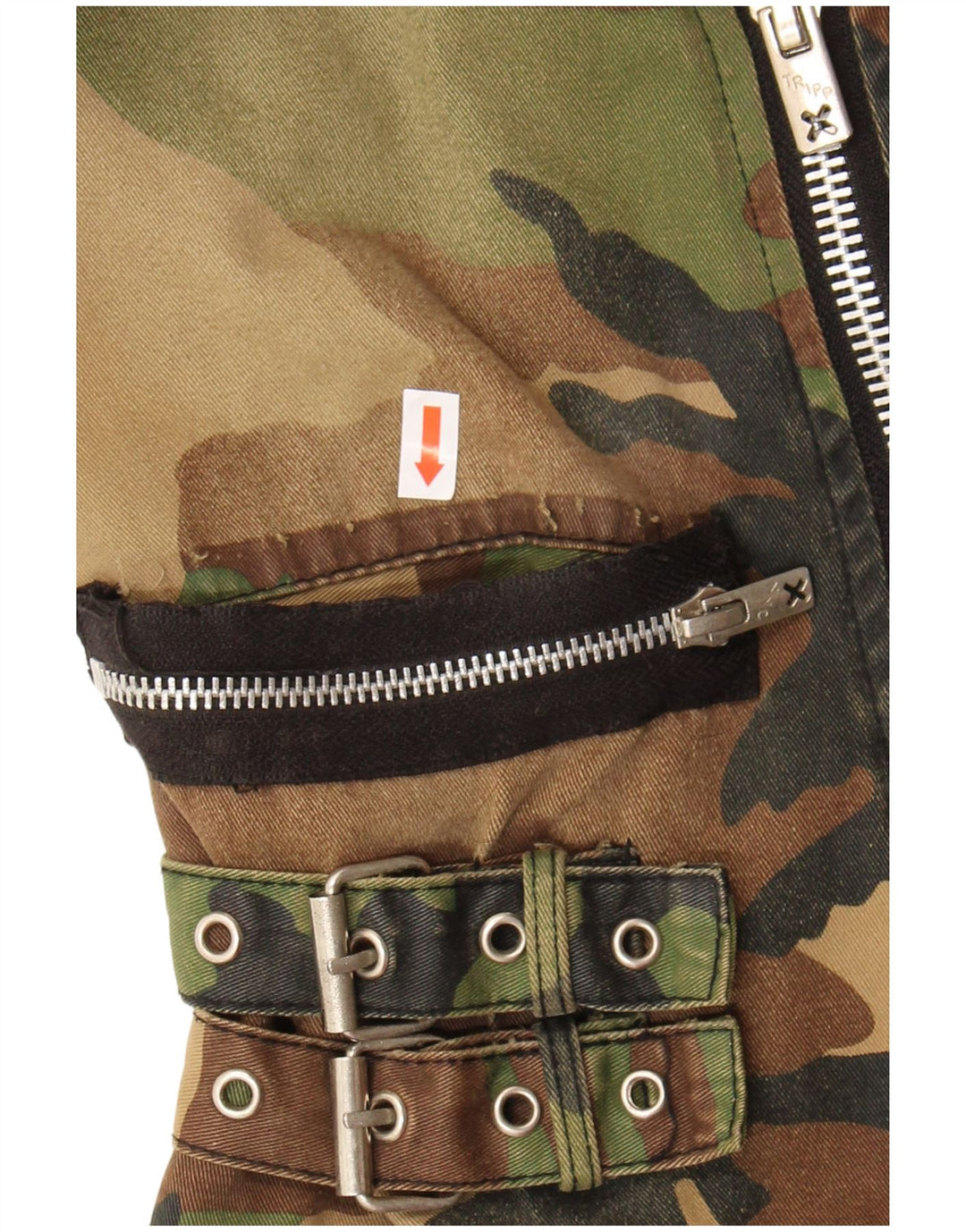 Ženska vojna jakna TRIPP NYC UK 10 Mala kaki kamuflažna pamuk