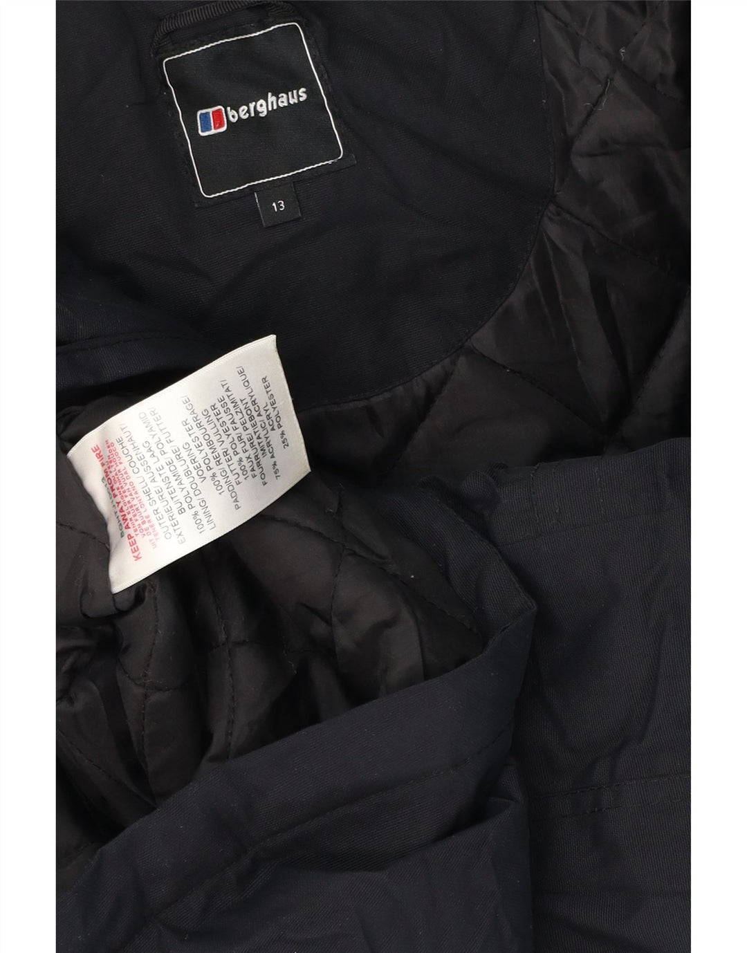 Berghaus dječačka vjetrovka s kapuljačom 12-13 godina crna poliester