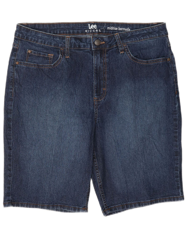 Lee Ženske jahače bermuda traper kratke hlače srednjeg rasta US 14 XL W34 plavi pamuk