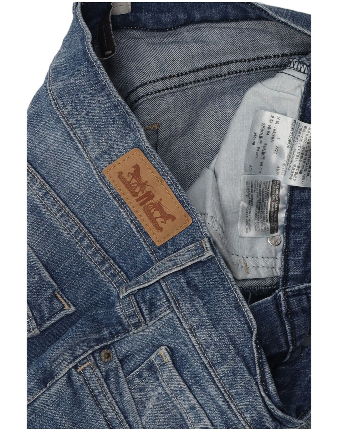 LEVI'S ženske Capri traperice US 4 male W27 L18 plavi pamuk