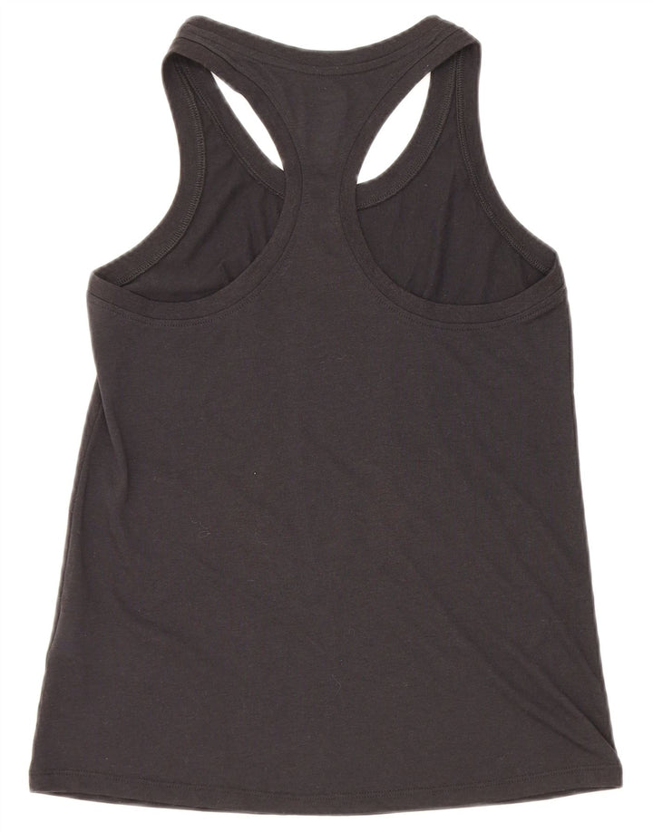 Nike Ženski Dri Fit Graphic Vest Top UK 10 Mali crni poliester
