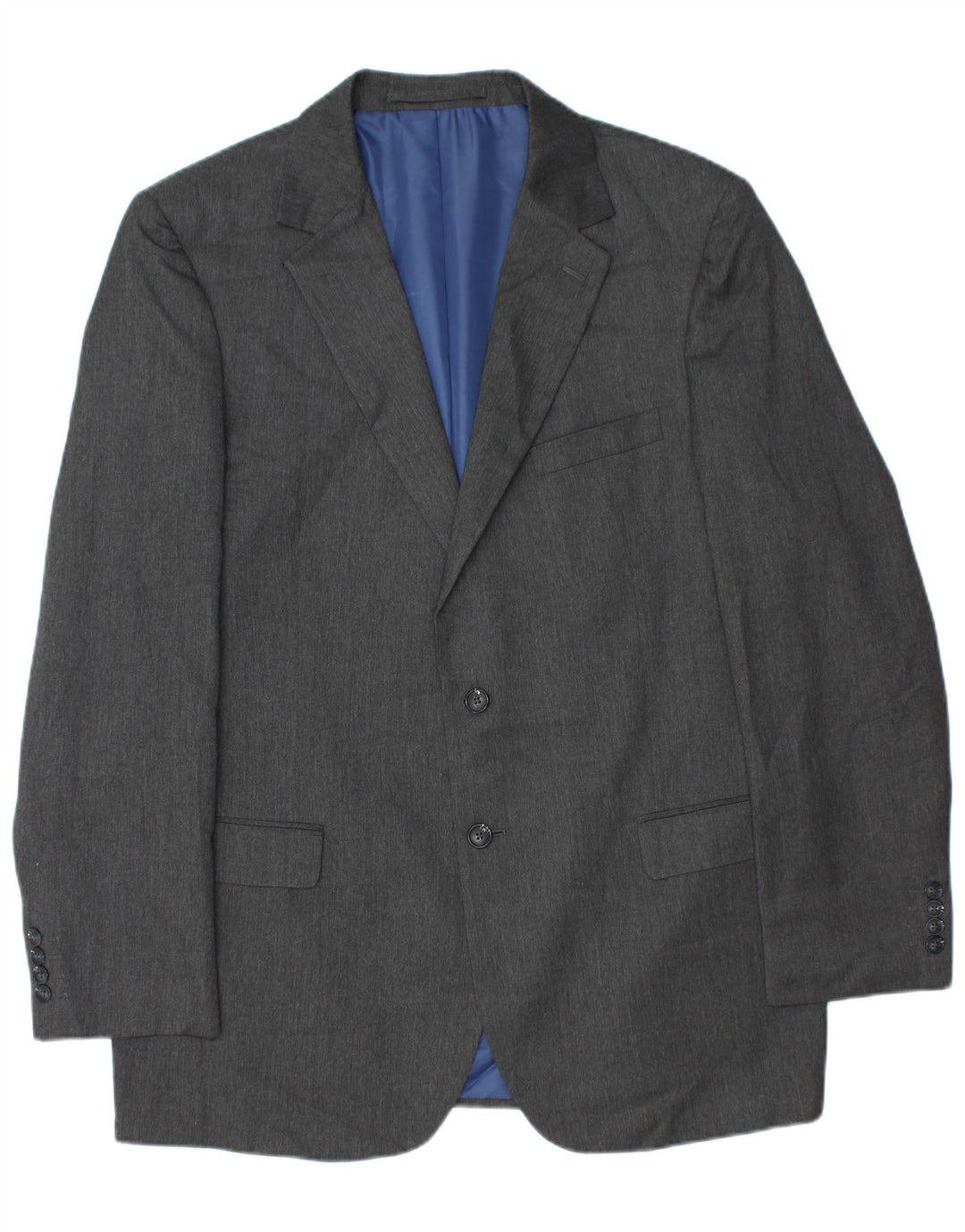 MARKS & SPENCER Mens 2 Button Blazer Jacket UK 44 2XL Grey Polyester