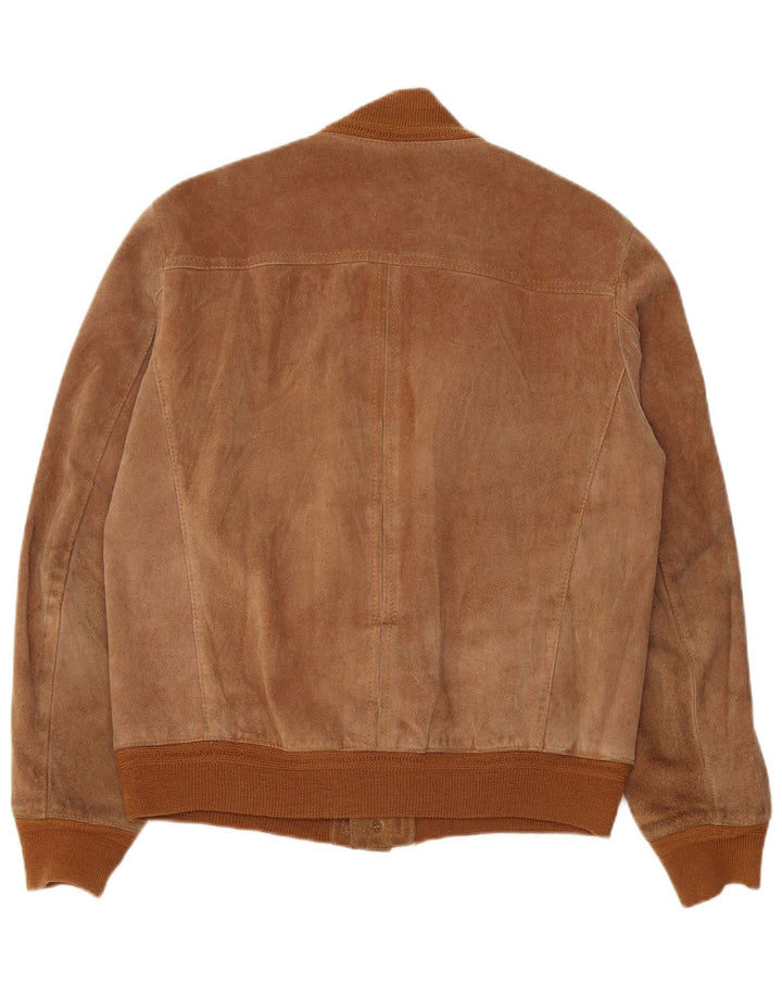 Vintage muška bomber jakna od brušene kože IT 52 XL smeđa koža