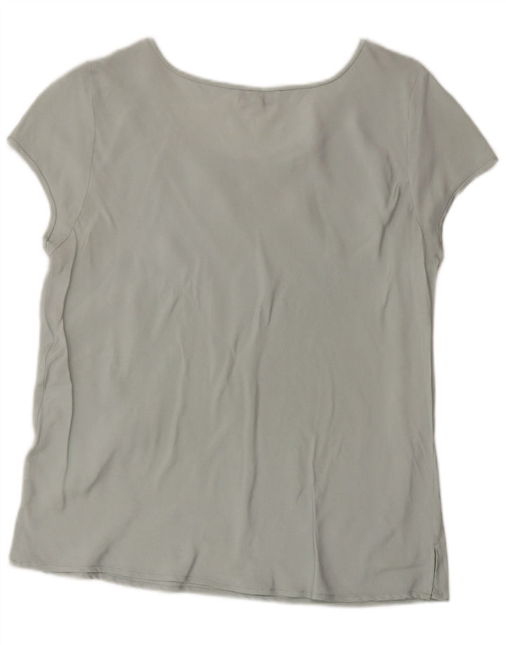 Top ženska bluza s balonom EU 38 srednje sive svile