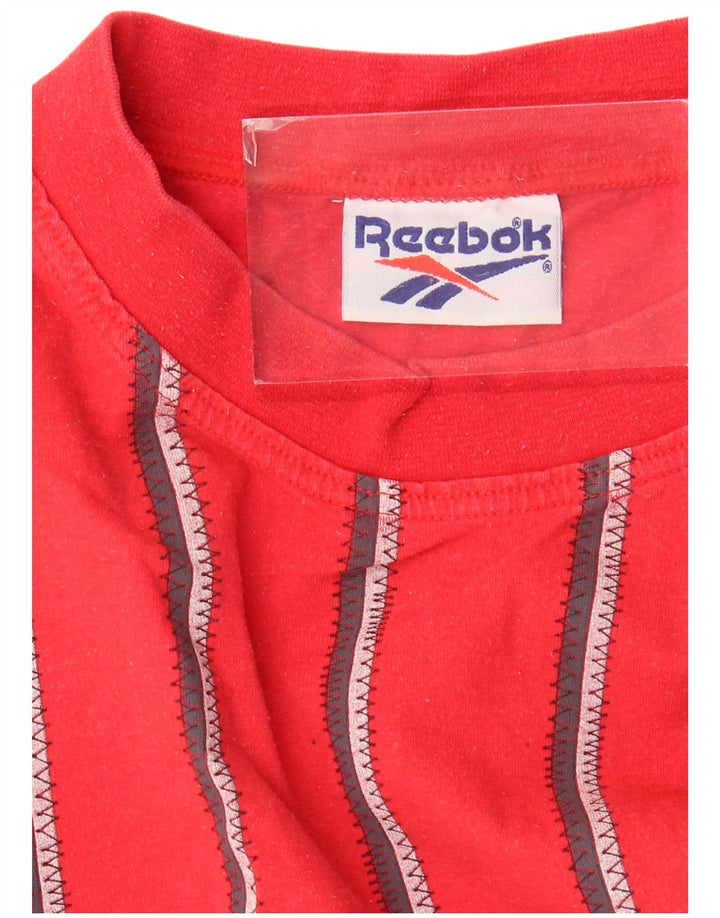 Reebok muška majica kratkih rukava, srednji pamuk na crvene pruge