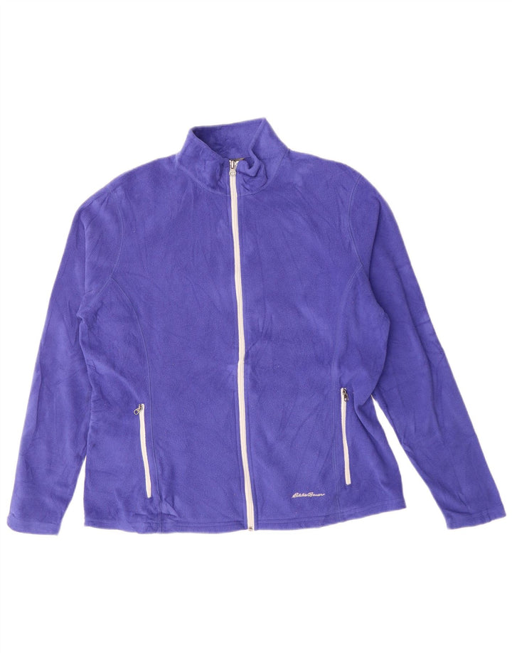 Eddie Bauer ženska jakna od flisa UK 16 veliki ljubičasti poliester