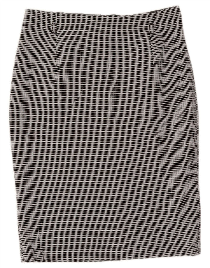 Marks & Spencer ženska pencil suknja UK 12 Medium W30 crni karirani poliester