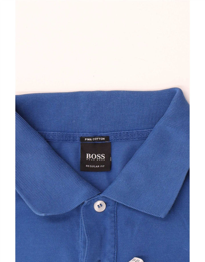 Hugo Boss muška polo majica standardnog kroja velika, plava pamučna