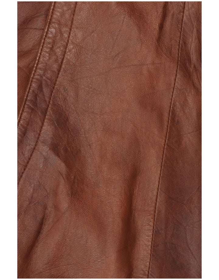 Vintage muška kožna jakna IT 54 2XL smeđa koža