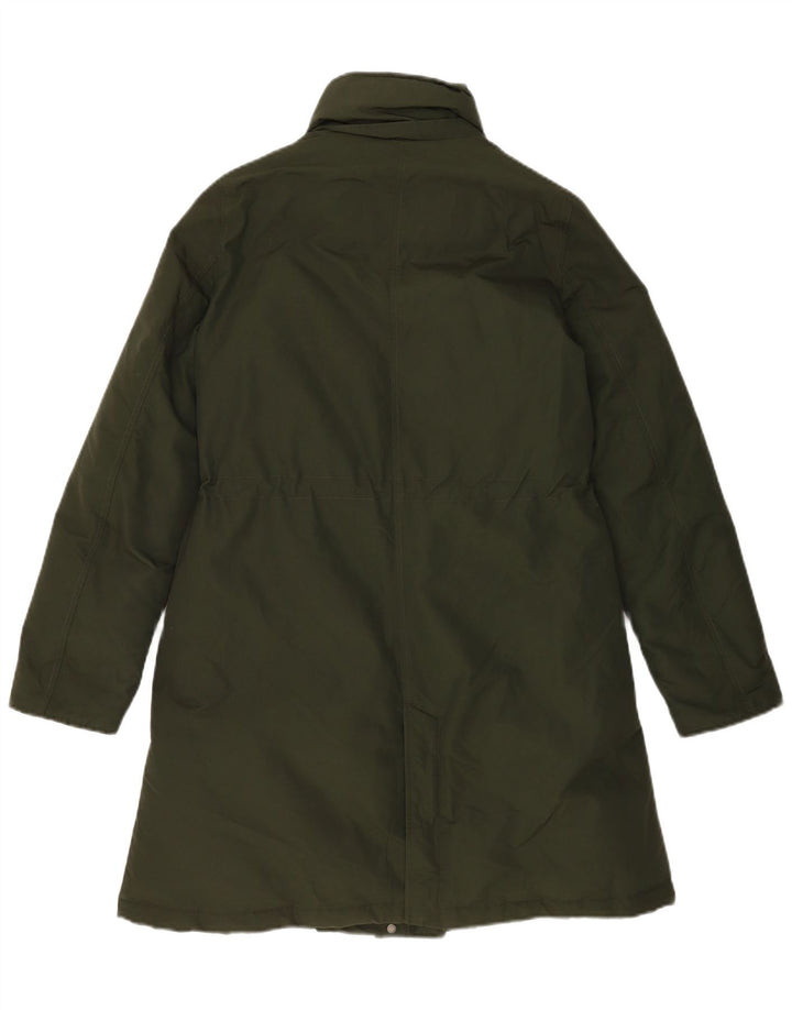 Woolrich ženska prevelika podstavljena jakna UK 10 Mala kaki pamuk