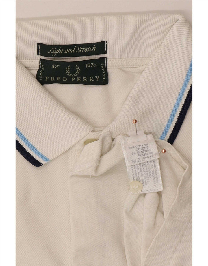 Fred Perry muška polo majica Srednje bijeli pamuk