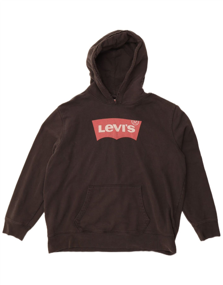 Levi's standardna majica s kapuljačom XL, crni pamuk