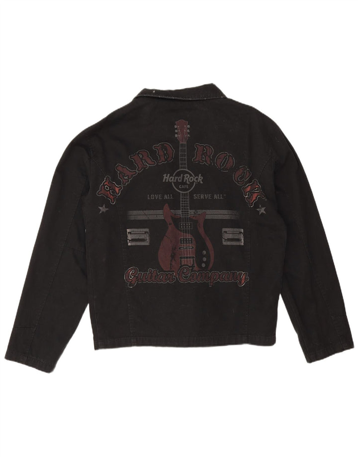 Hard Rock Cafe Muška bombaška jakna New York Graphic UK 38 srednje crna