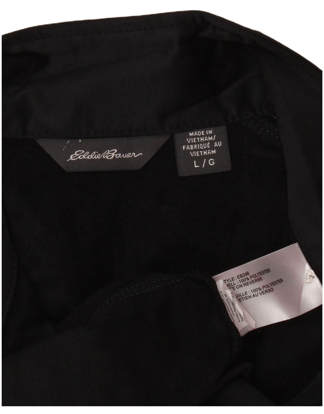 EDDIE BAUER Muška trenirka Gornja jakna velika crna poliesterska