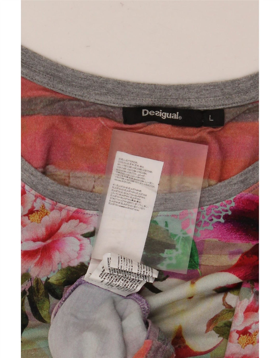 Ženska obična bluza Desigual, UK 16, velika višebojna cvjetna viskoza