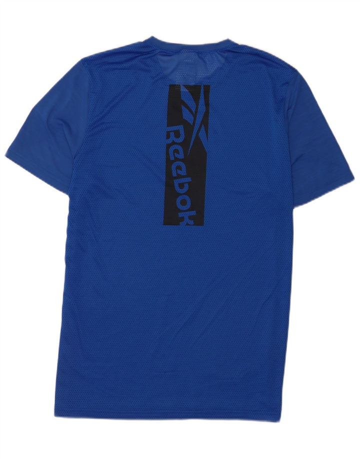 Reebok muška visoka grafička majica kratkih rukava velika plava najlonska majica