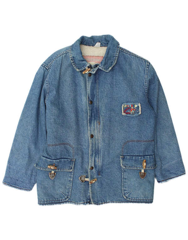 Casucci Boys Graphic Denim Sherpa jakna 15-16 Years Blue