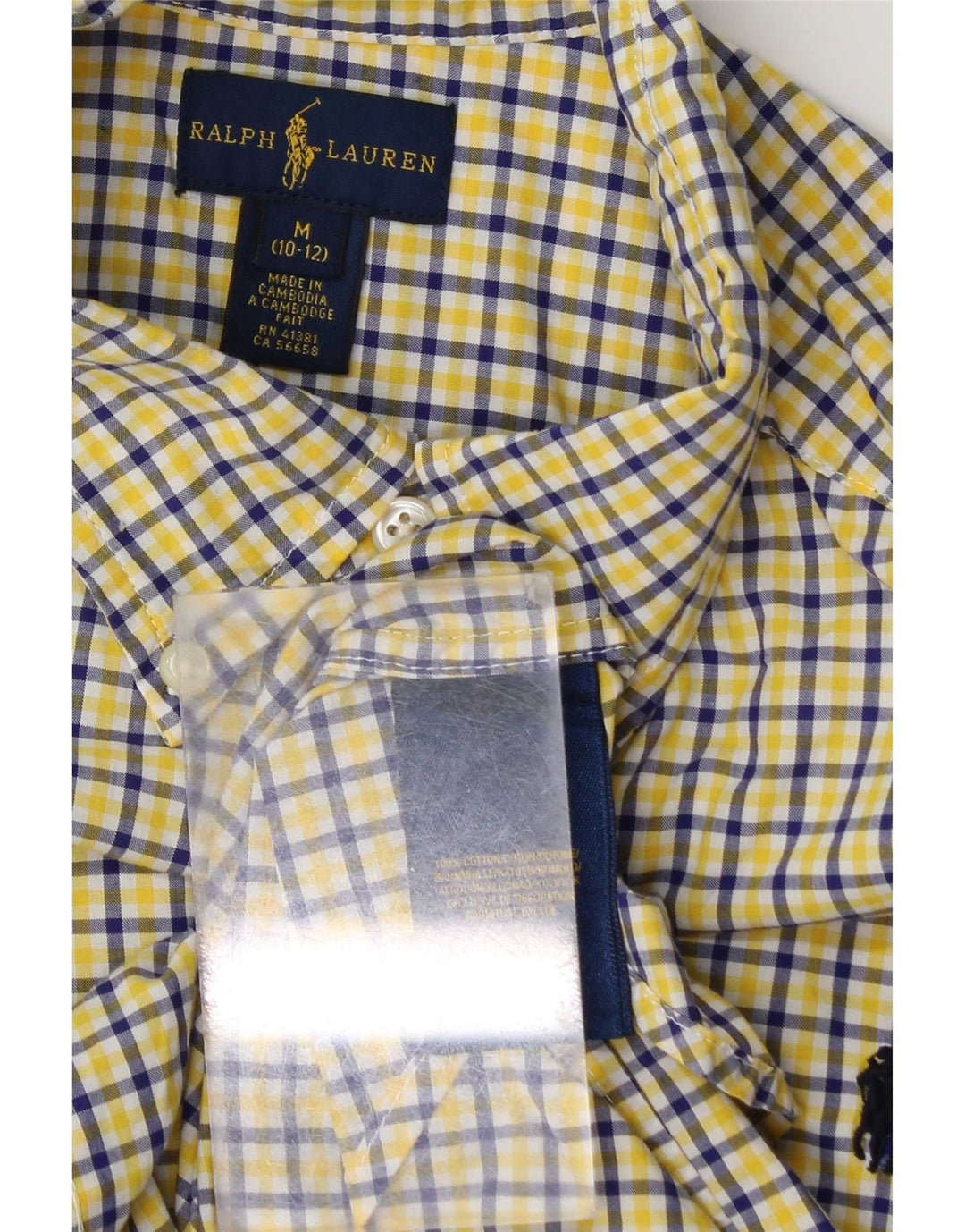 Ralph Lauren košulja za dječake 10-11 godina Srednje žuta karirana pamuk