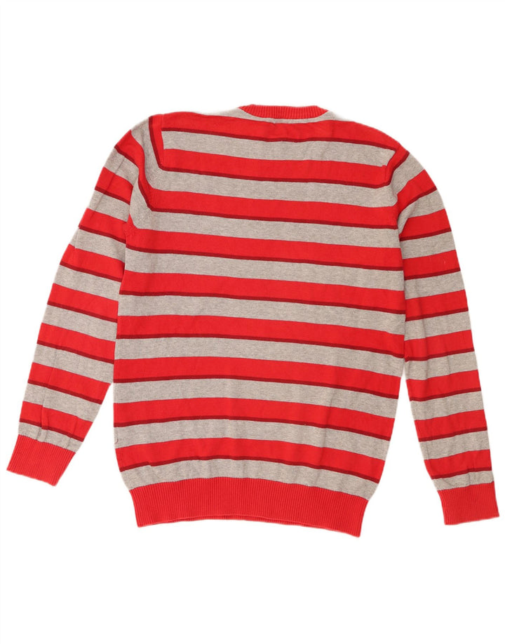 Jack & Jones, muški pulover s okruglim izrezom, male crvene pruge, običnog kroja