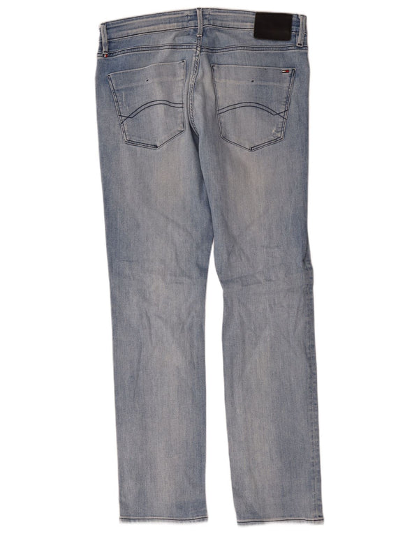 Tommy Hilfiger Mens Scanton Distressed Slim Jeans W34 L32 Plavi pamuk