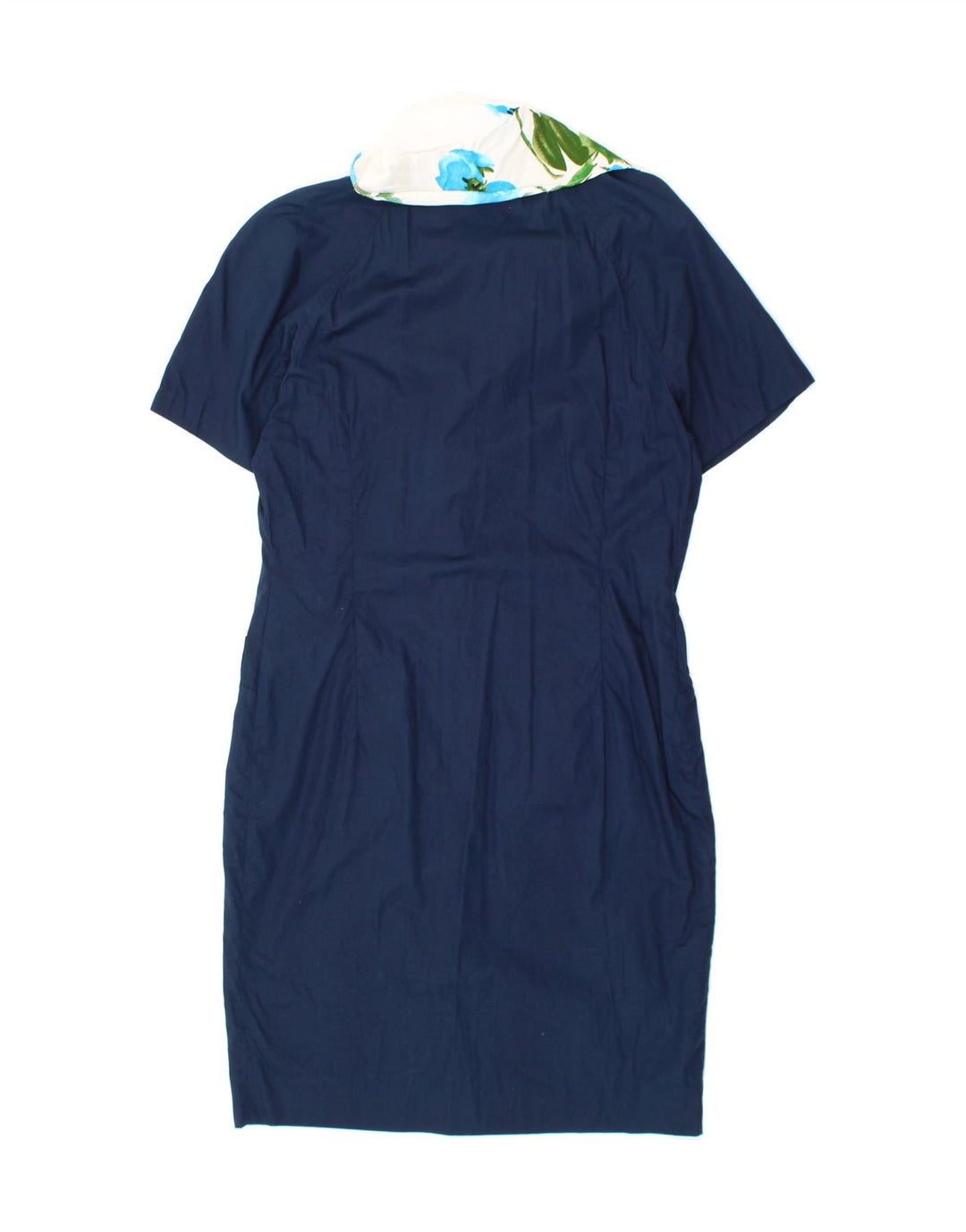 VINTAGE Womens Front Tie Sheath Dress IT 45/46 Large Navy Blue Vintage Vintage and Second-Hand Vintage from Messina Hembry 
