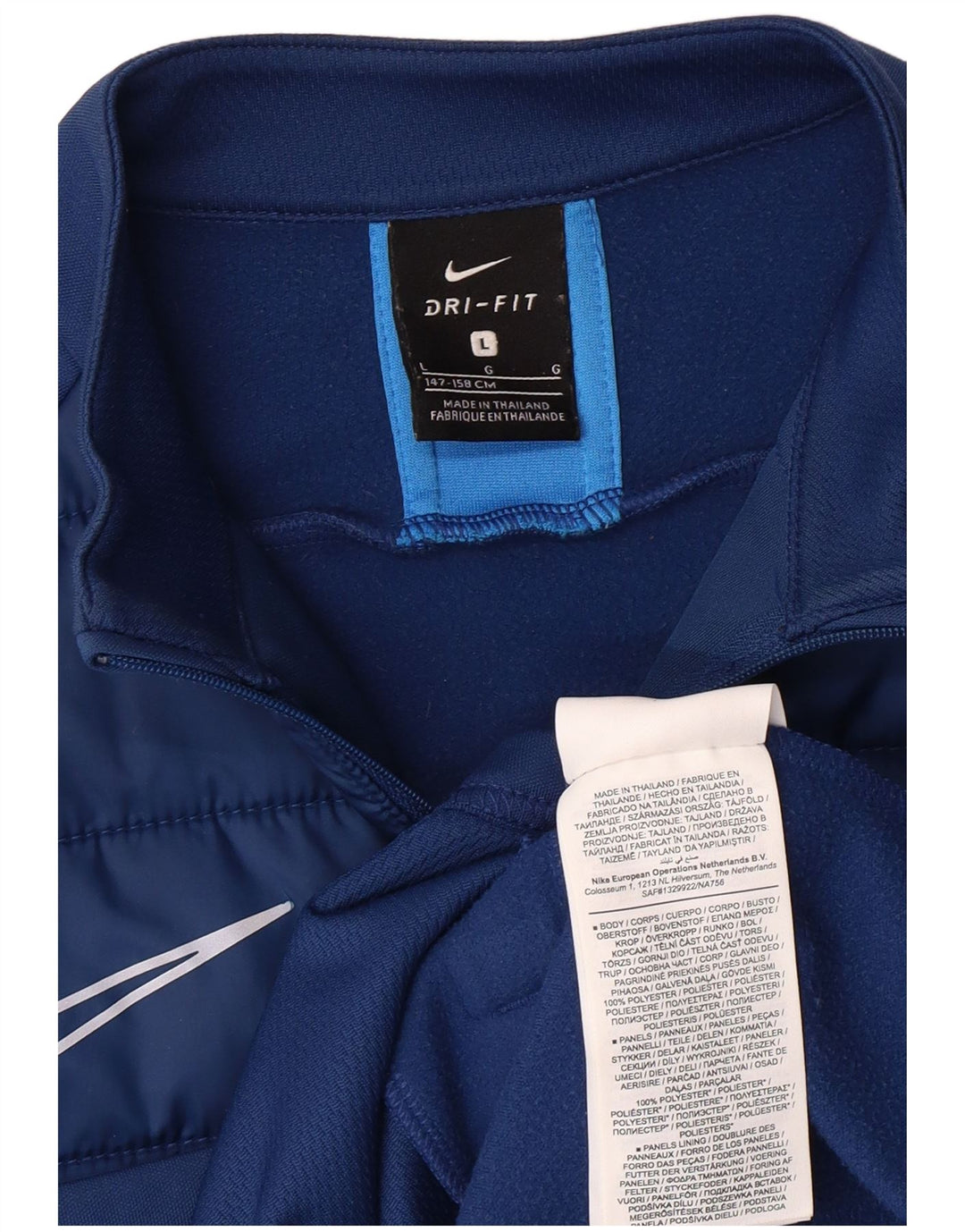 NIKE Boys Dri Fit Pullover Trenirka Top 12-13 Years Large Blue