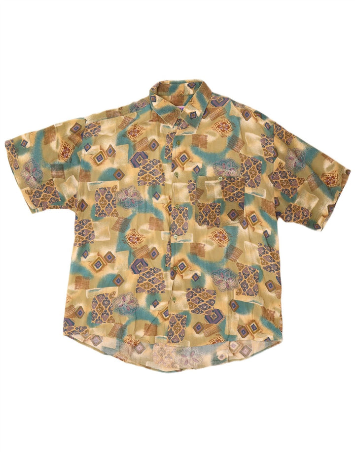 Basic muška košulja kratkih rukava XL višebojna geometrijska