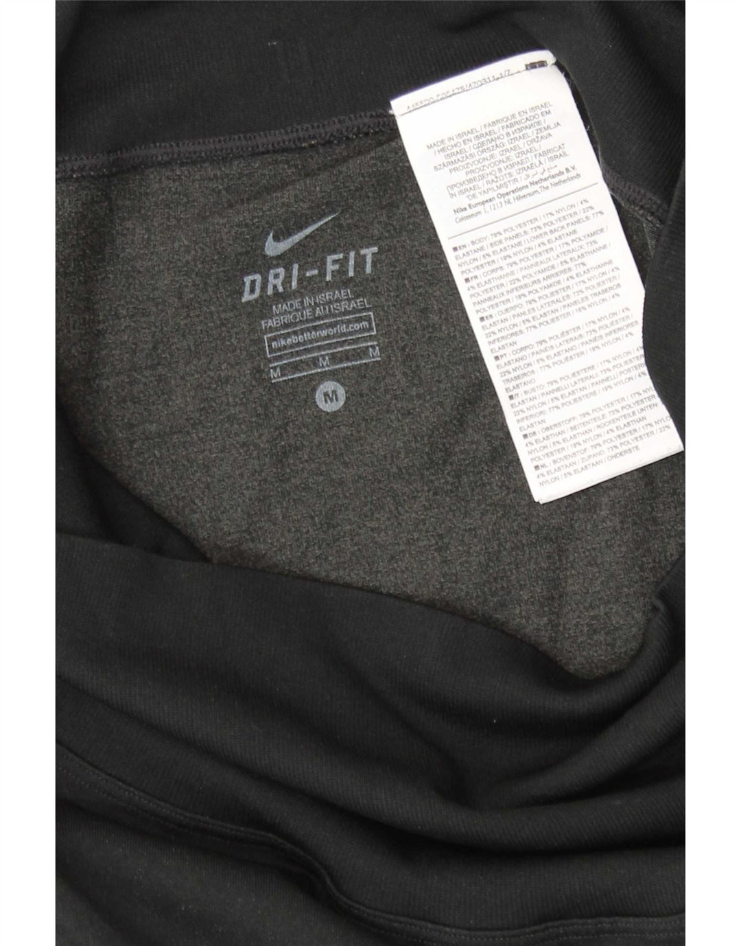 Nike Ženske Dri Fit Leggings UK 12 Medium Black Colourblock Poliester