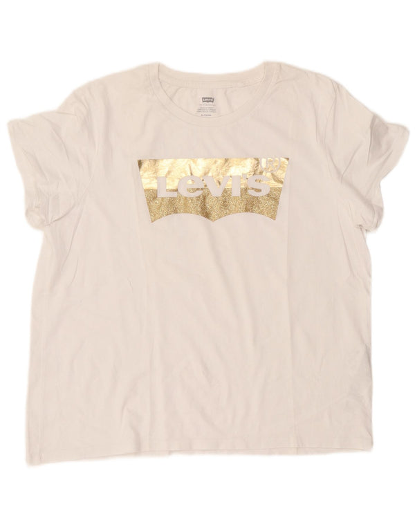 Levi's ženska majica kratkih rukava s grafičkim motivima UK 18 XL bijeli pamuk