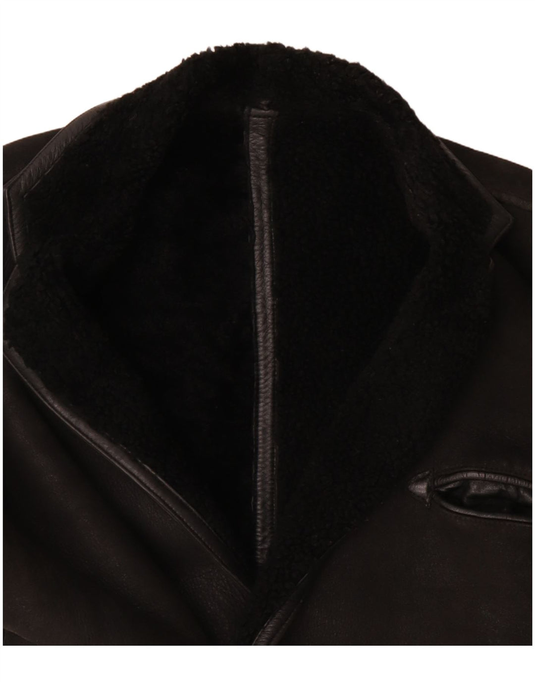 Vintage muška jakna s ovčicama UK 40 velika crna