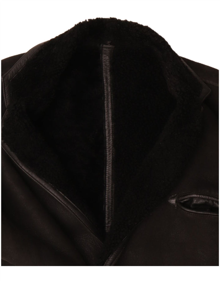 Vintage muška jakna s ovčicama UK 40 velika crna