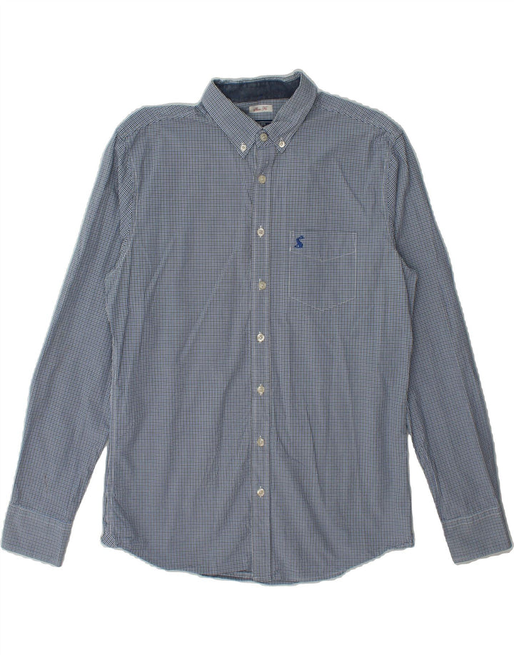 JOULES Mens Slim Fit Shirt Medium Blue Check Cotton Vintage Joules and Second-Hand Joules from Messina Hembry 