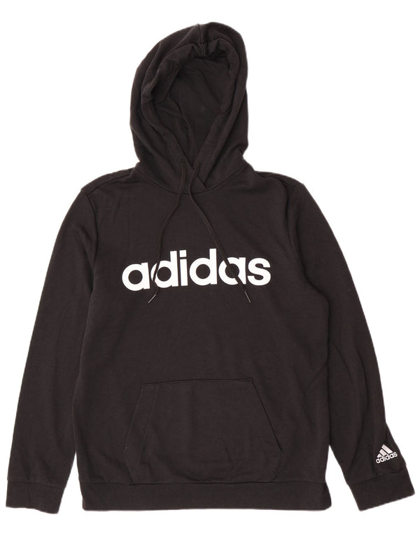 Adidas Ženska majica s kapuljačom s kapuljačom UK 16/18 Veliki crni pamuk