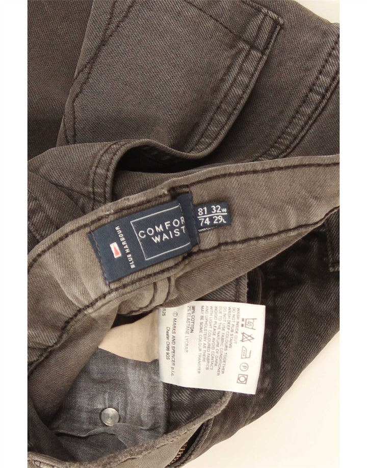 Marks & Spencer muške ravne traperice Blue Harbor W32 L29 sivi pamuk
