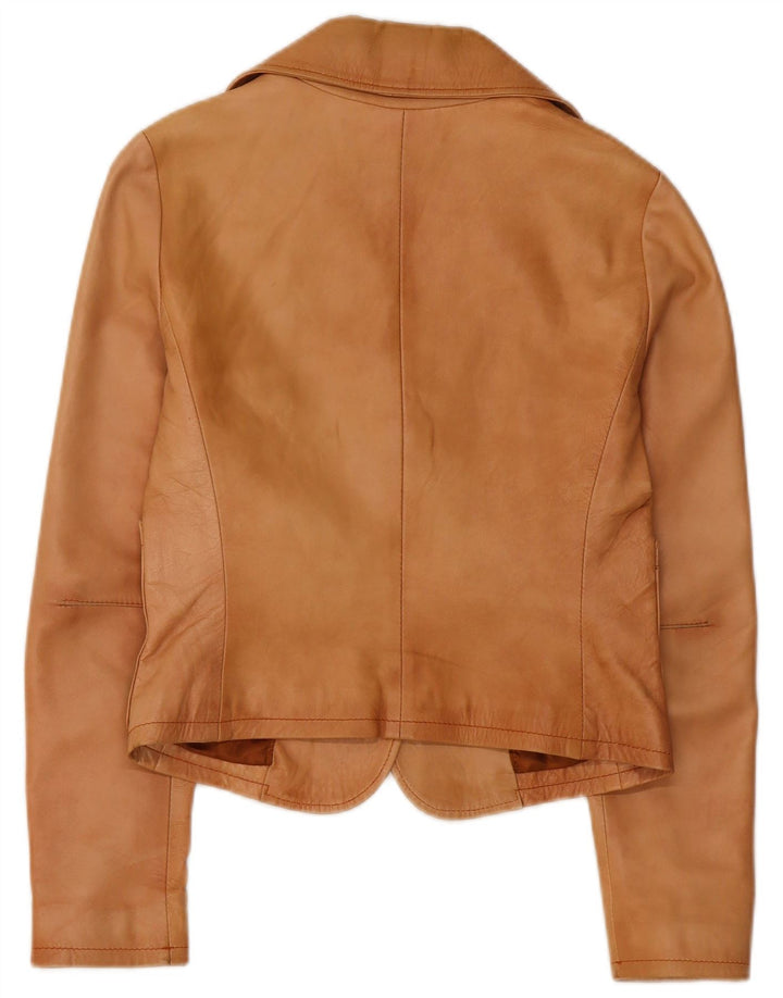 Society Ženska jakna sa 2 gumba UK 12 Srednje smeđa koža