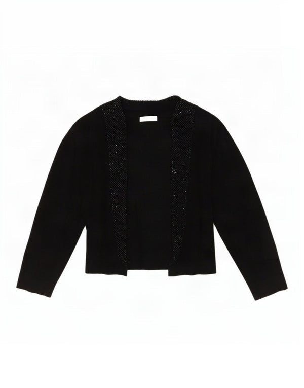Calvin Klein Womens Bolero Jumper UK 14 Large Black Rayon