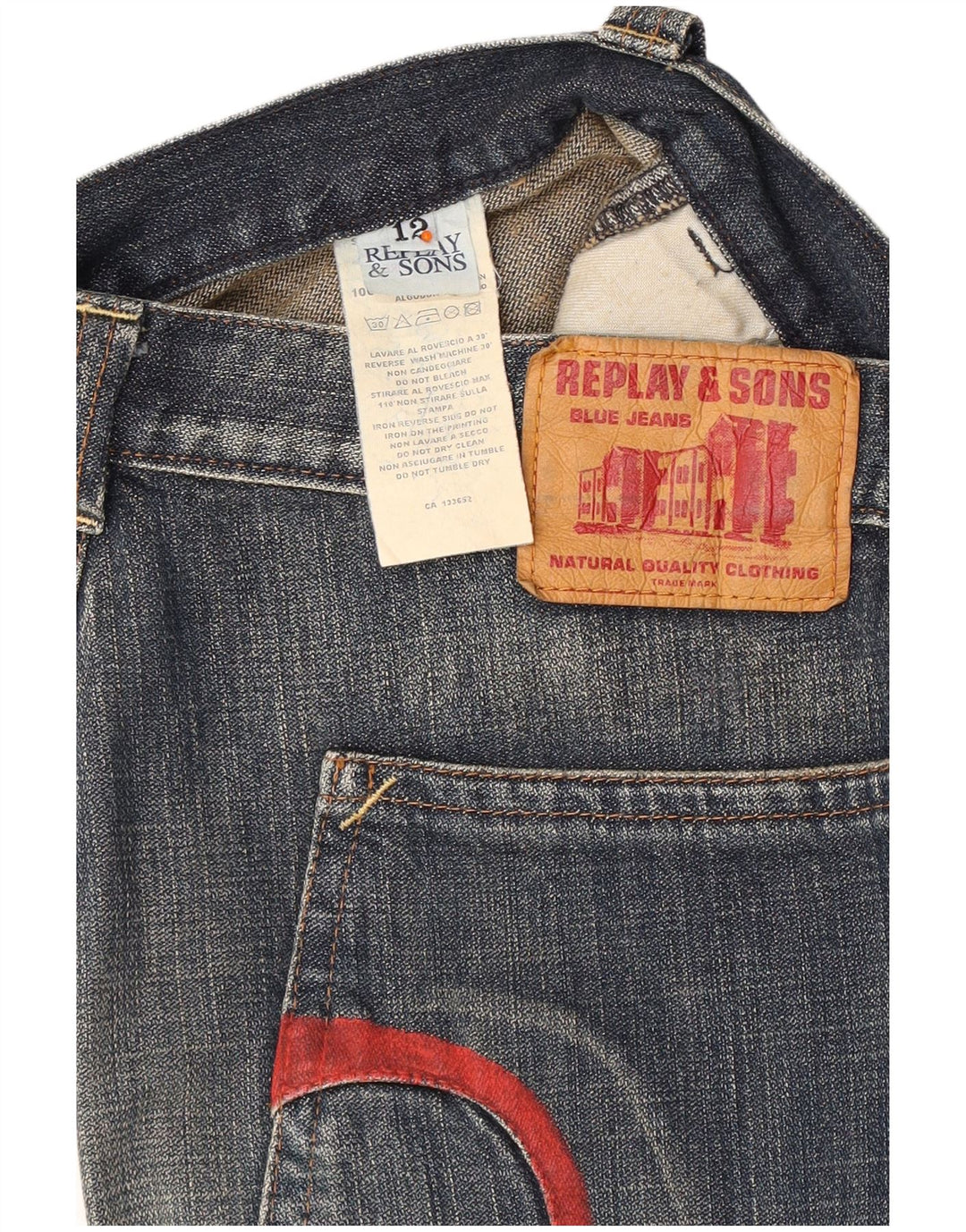 REPLAY Denim kratke hlače za dječake 11-12 godina W29 tamnoplavi pamuk