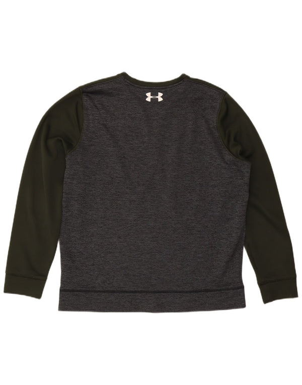 UNDER ARMOUR Ženski Cold Gear Sweatshirt Džemper UK 16 Veliki kaki