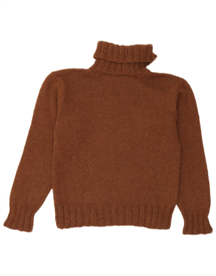 Vintage ženski pulover s rol izrezom UK 12 Srednje smeđa
