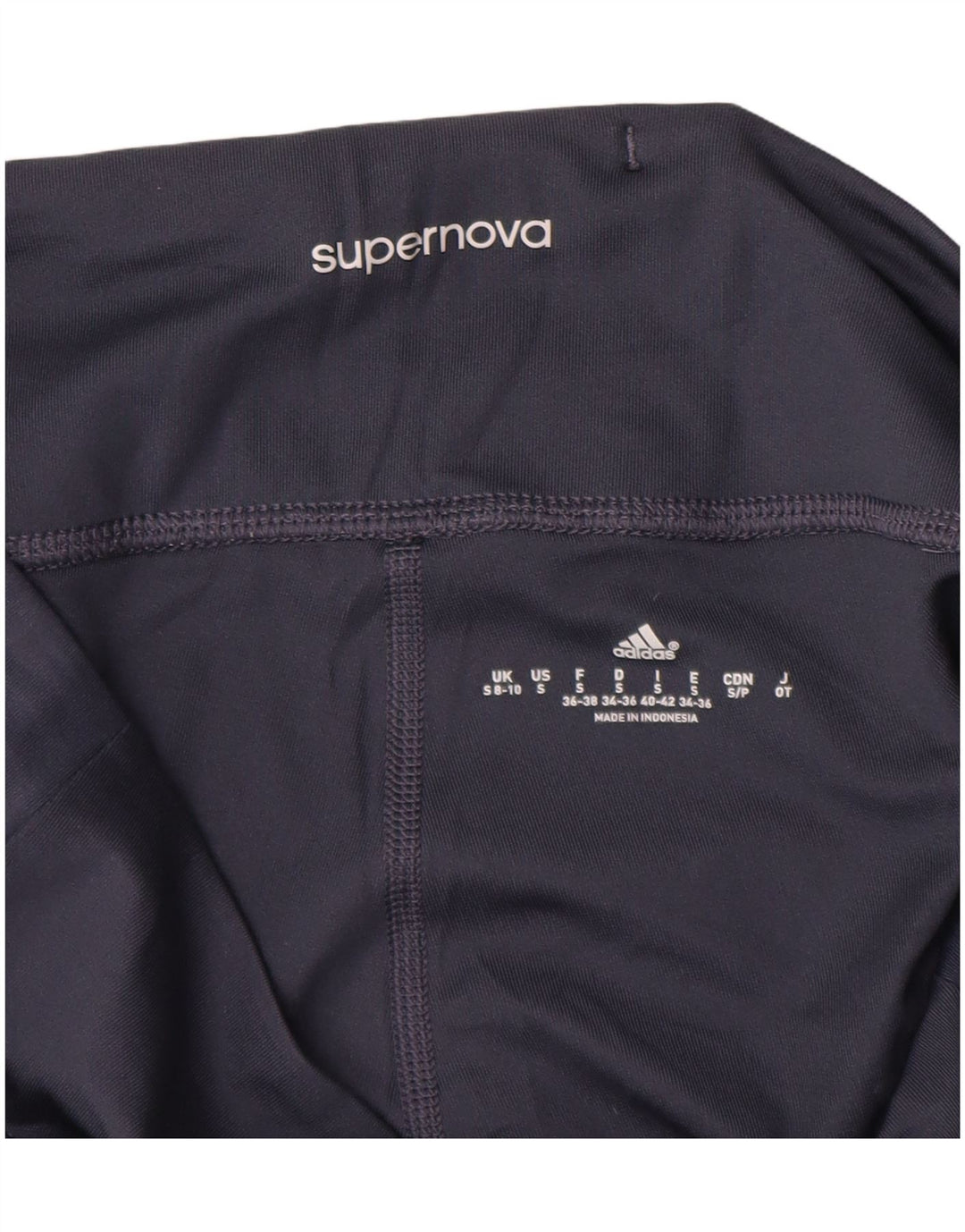 Adidas ženske Supernova Capri tajice UK 8/10 Male tamnoplave poliesterske