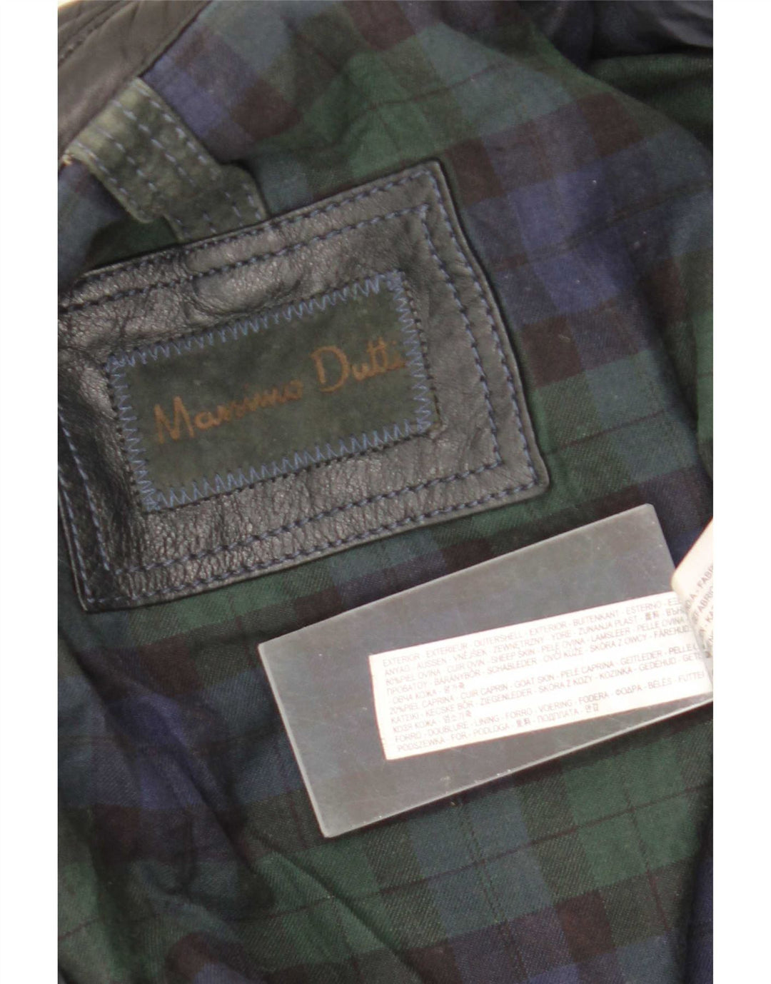 Massimo Dutti muška kožna jakna UK 42 XL crna ovčja koža