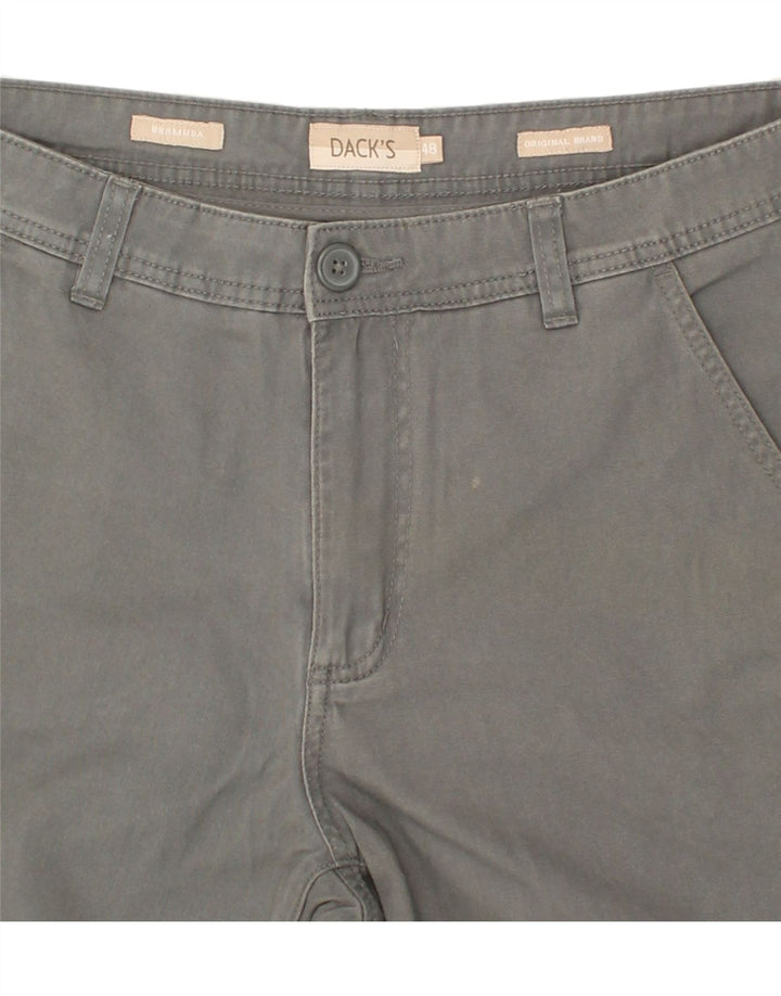 DACK'S Mens Bermuda Shorts IT 48 Medium W34  Grey Cotton Vintage Dack's and Second-Hand Dack's from Messina Hembry 