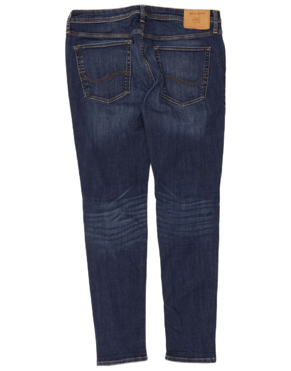 Jack & Jones muške uske traperice Tom W36 L32 tamnoplavi pamuk