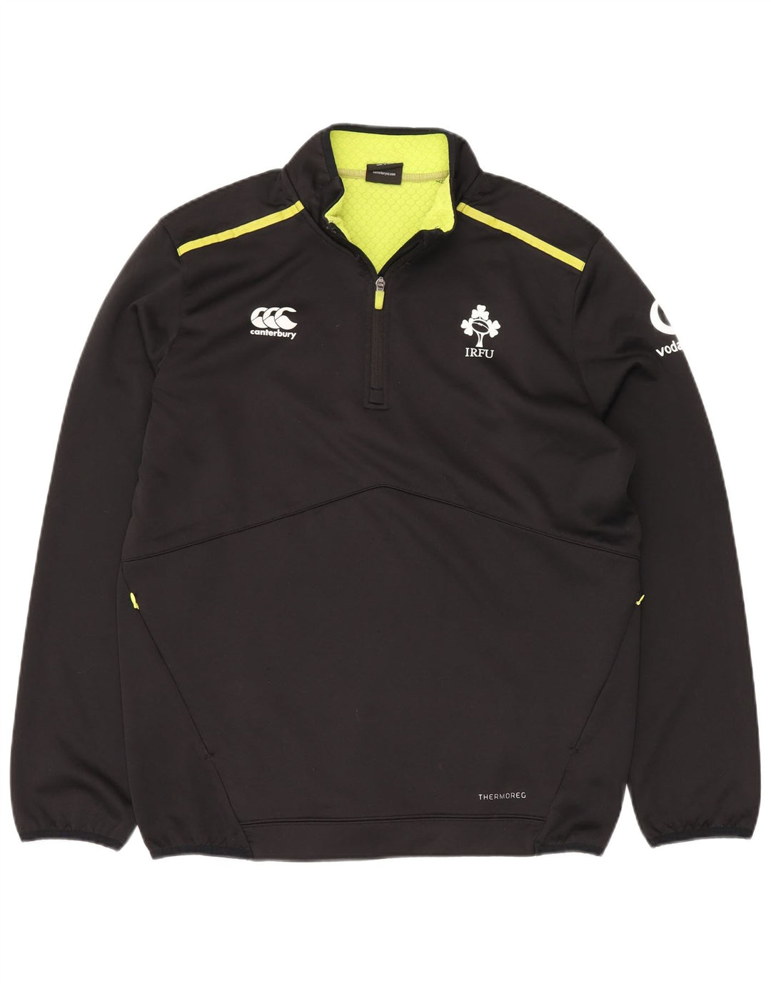 CANTERBURY Muška majica s kratkim izrezom IRFU Graphic Zip XL crni poliester