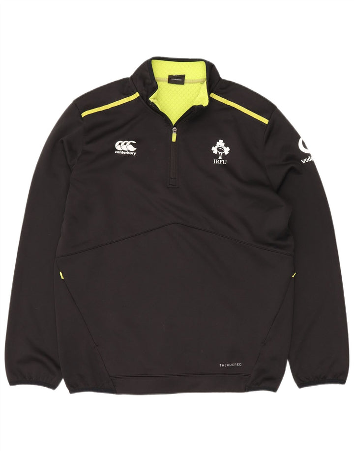 CANTERBURY Muška majica s kratkim izrezom IRFU Graphic Zip XL crni poliester